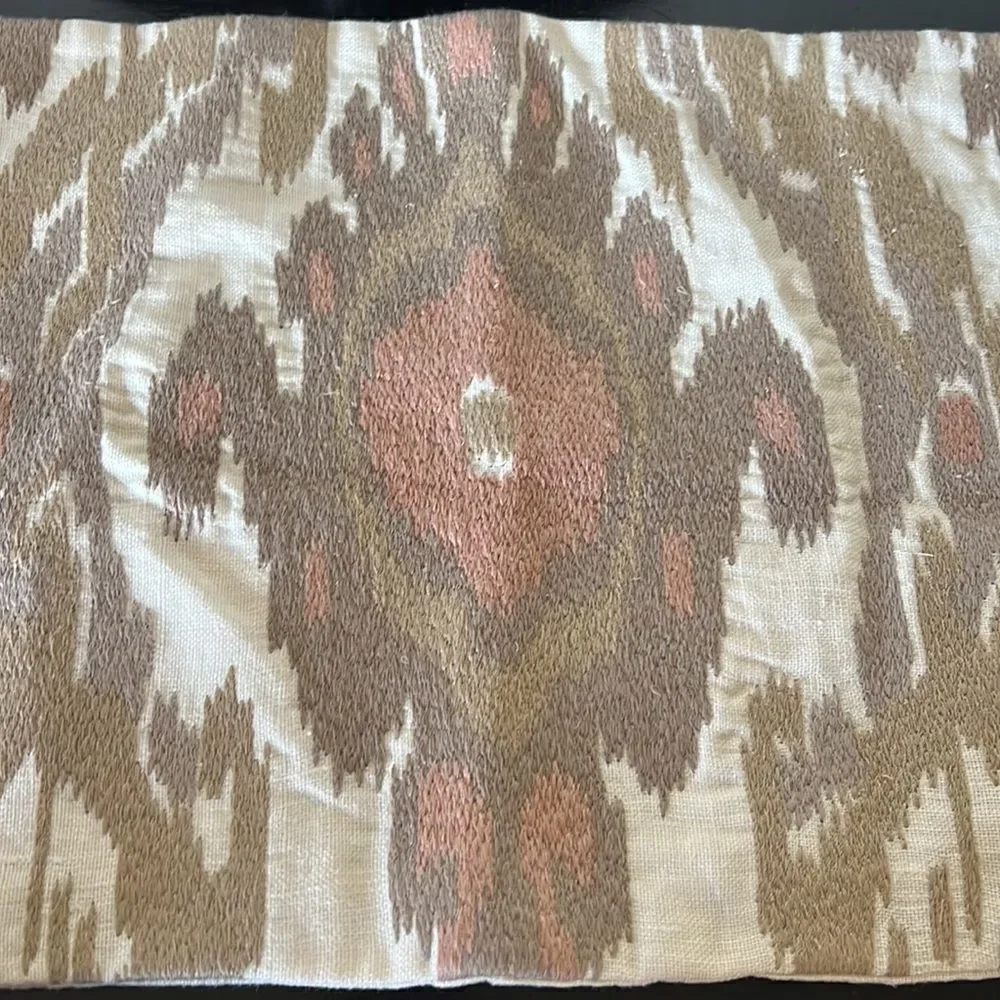 Williams Sonoma Istanbul Ikat Embroidered Pillow Cover, Coral
